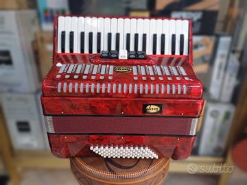 Fisarmonica 72 bassi 34 tasti rossa DAM