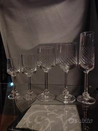 🥂 Elegante Servizio Vintage in Cristallo Molato