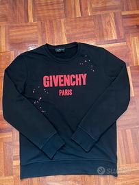 felpa girocollo givenchy nera e rossa taglia S