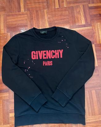 felpa girocollo givenchy nera e rossa taglia S