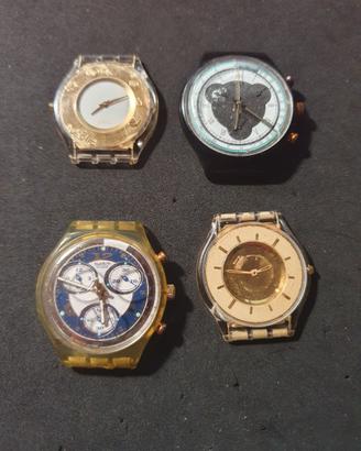 Lotto di 4 Swatch rotti non funzionanti