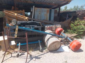 Carrello a tre ruote porta barca/gommone