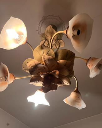 Lampadario in legno
