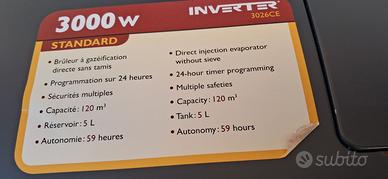 STUFA ELETTRONICA A COMBUSTIBILE LIQUIDO PORTATILE