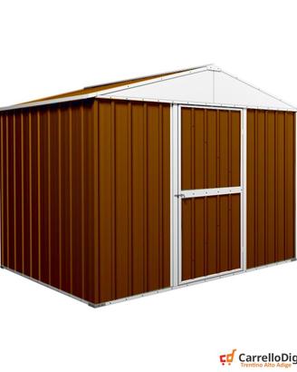 Box baracca lamiera Acciaio 275x175 legno scuro