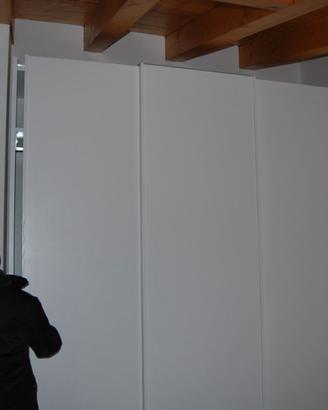 ARMADIO BIANCO LEGNO TAMBURATO CON VENATURE