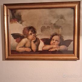 Stampa con cornice dorata raffigurante i 2 putti