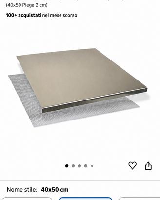 Tagliere / Spianatoia acciaio inox 40x50cm.