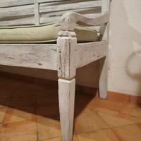 Panchina bianca Shabby in legno