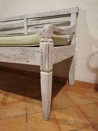 Panchina bianca Shabby in legno