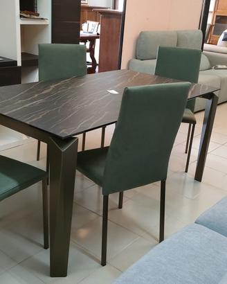 Tavolo Ceramica allungabile 160X90cm +6 sedie