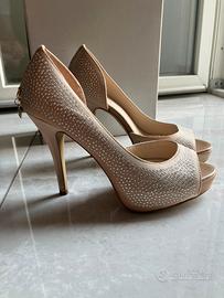 scarpe décolleté 37 open toe liu jo ebisu tacco 11