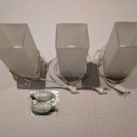 Tre Lampade IKEA vetro satinato 22 cm