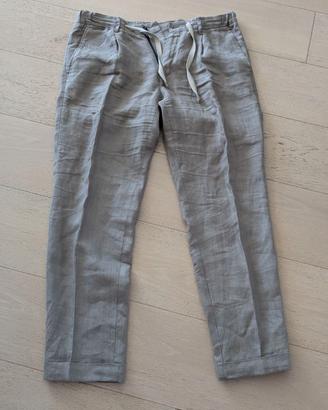 pantaloni uomo di lino beige Paul Taylor tg.48