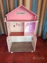 Casa delle Bambole in Legno Fatta a Mano – 125x73x