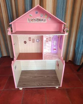 Casa delle Bambole in Legno Fatta a Mano – 125x73x