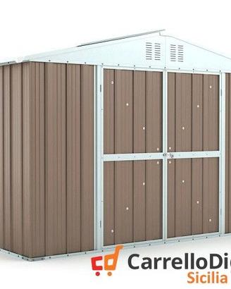 Box giardino in lamiera zincata 327x155 tortora