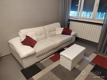 Divano letto in pelle vera