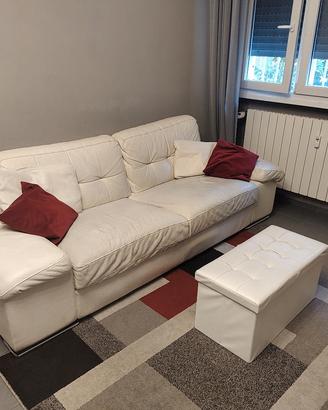 Divano letto in pelle vera
