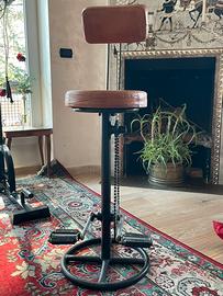 Sgabello retro’ stile industrial per bar/salotto