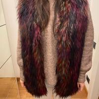 Smanicato in pellicciotto bordeaux da donna