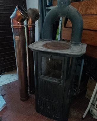 Stufa a legna grande camera combustione 