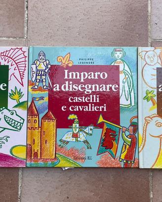 3 libri «Imparo a disegnare» Philippe Legendre