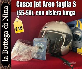 Casco jet Areo taglia S (55-56), grigio argento