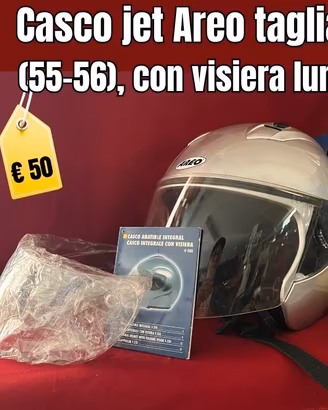 Casco jet Areo taglia S (55-56), grigio argento