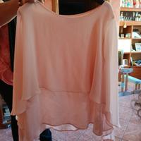Blusa Chiffon Rosa chiaro.