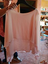 Blusa Chiffon Rosa chiaro.