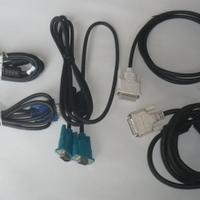 Lotto 5 cavi Video per vari schermi VGA DVI HDMI
