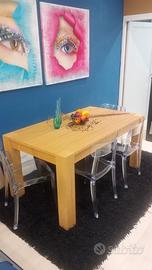 Tavolo in Rovere naturale con due allunghe