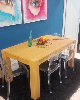 Tavolo in Rovere naturale con due allunghe