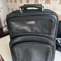 Trolley pirta PC in pelle nera* I Santi*