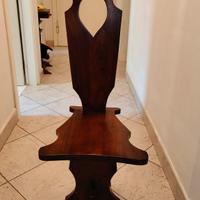 Sedia legno massello artigianale Alto Adige