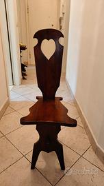 Sedia legno massello artigianale Alto Adige