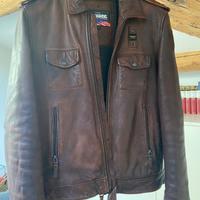 Biker Blauer in pelle