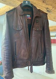 Biker Blauer in pelle