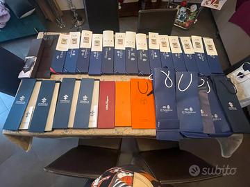 Scatole e buste  cravatte di marca: marinella etc