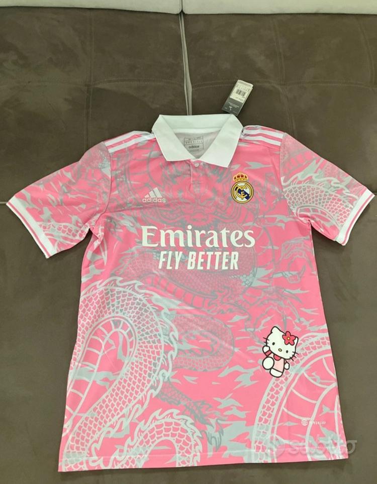 Maglia Pantaloncini Real Madrid Rosa Maglietta Dei Sostenitori