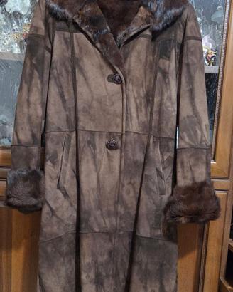 Cappotto Shearling a tubino vintage anni 90