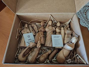 presepe di legno inciso a mano