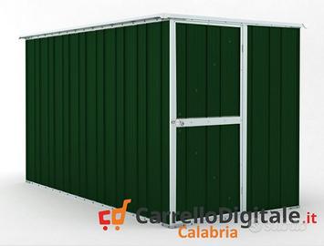 Deposito attrezzi giardino 175x307 verde scuro