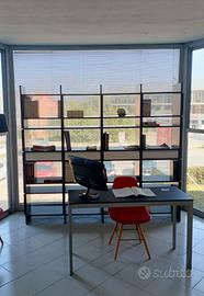 Libreria bifacciale rovere scuro