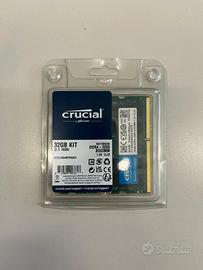 Ram Crucial DDR4 32GB (2x16GB) 3200MHz Sodimm