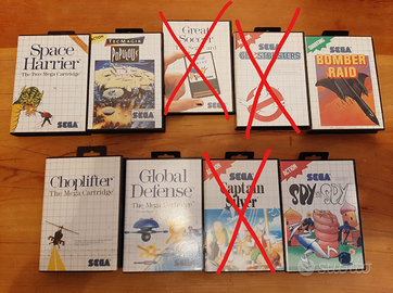 Giochi Sega Master System senza libretto
