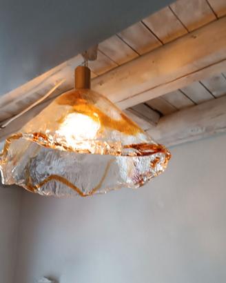 Lampadario in vetro di murano della ditta Mazzega