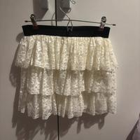 gonna bianca in pizzo fiori