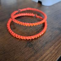 Orecchini rossi a cerchio con strass 6 cm